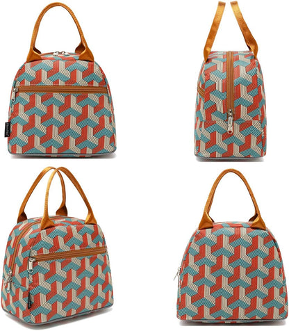 FlowFly Insulated Lunch Cooler Bag - Tote Bag Organizer for Women/Men, Black - Colors A