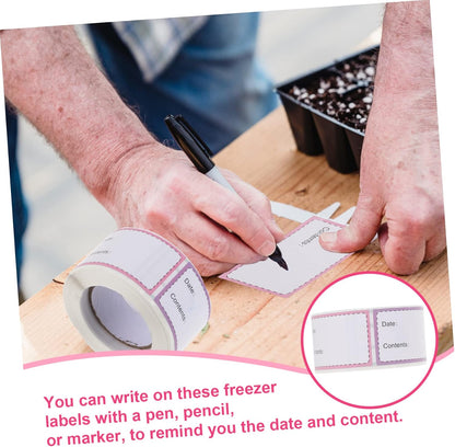 Zerodeko Date Stickers for Food Containers Reusable Adhesive Labels Kitchen Storage Roll