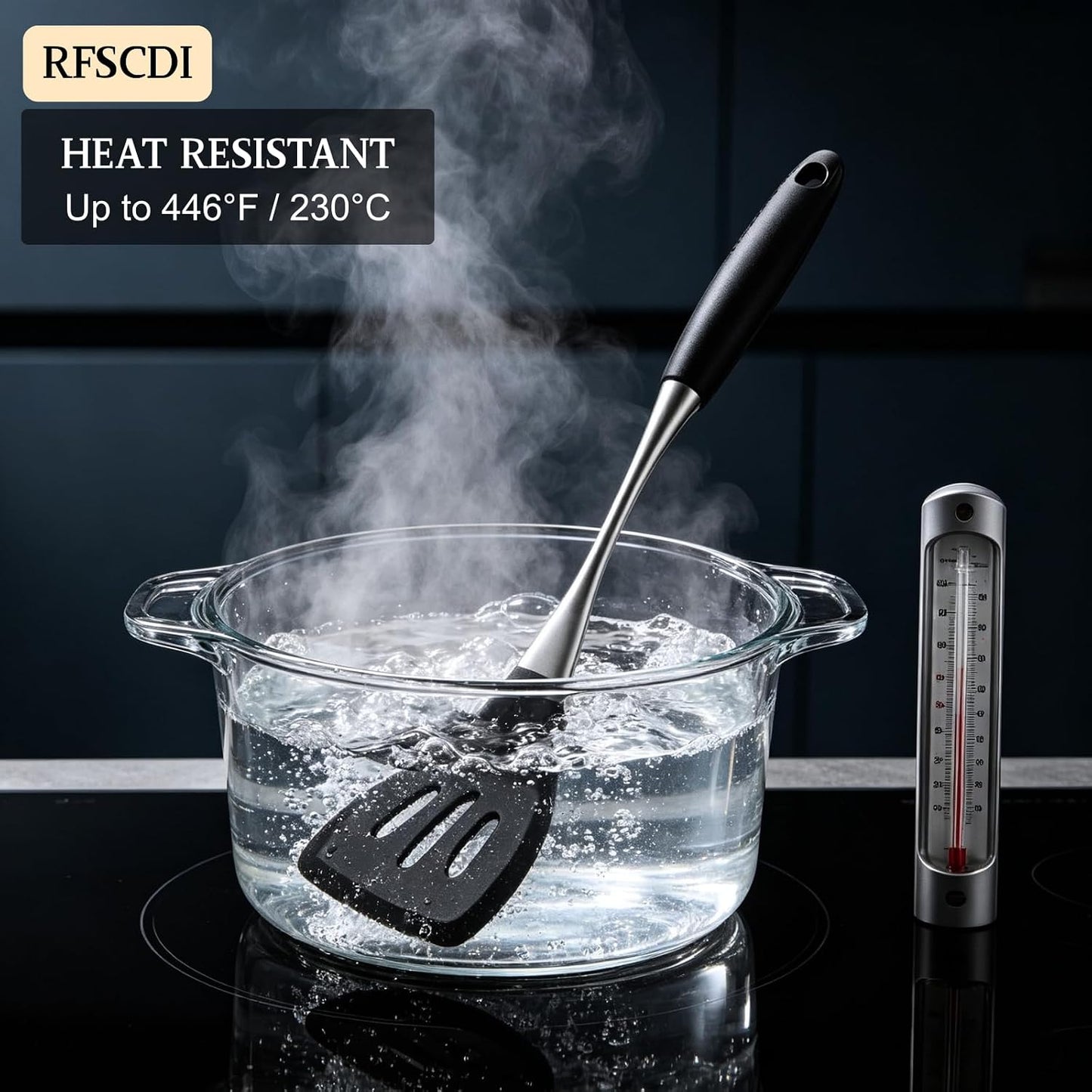White Silicone Cooking Utensils Set-Non-Toxic, Heat Resistant, BPA Free Kitchen Utensils Set with Spatula, Spoon, Whisk & Tongs-Non-Stick& Dishwasher Safe for Nonstick Cookware