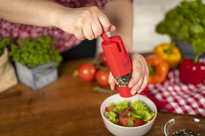 Kuhn Rikon Adjustable Ratchet Grinder with Ceramic Mechanism for Salt, Pepper and Spices, 8.5 x 2.25 inches, Black
