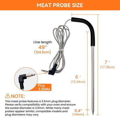 2-Pack Meat Thermometer Replacement for Pit Boss Pellet Grills and Smokers