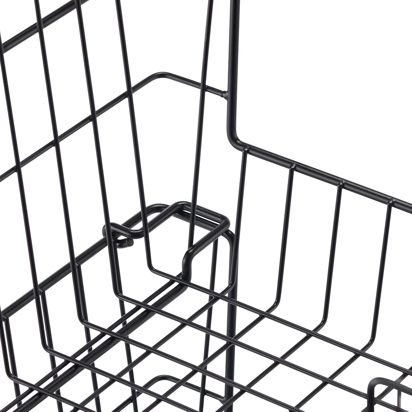 TRINITY 2-Pack Stackable Metal Wire Storage Baskets With Handles, EcoStorage Chrome, 11 Inches