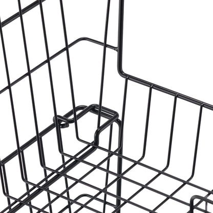 TRINITY 2-Pack Stackable Metal Wire Storage Baskets With Handles, EcoStorage Chrome, 11 Inches
