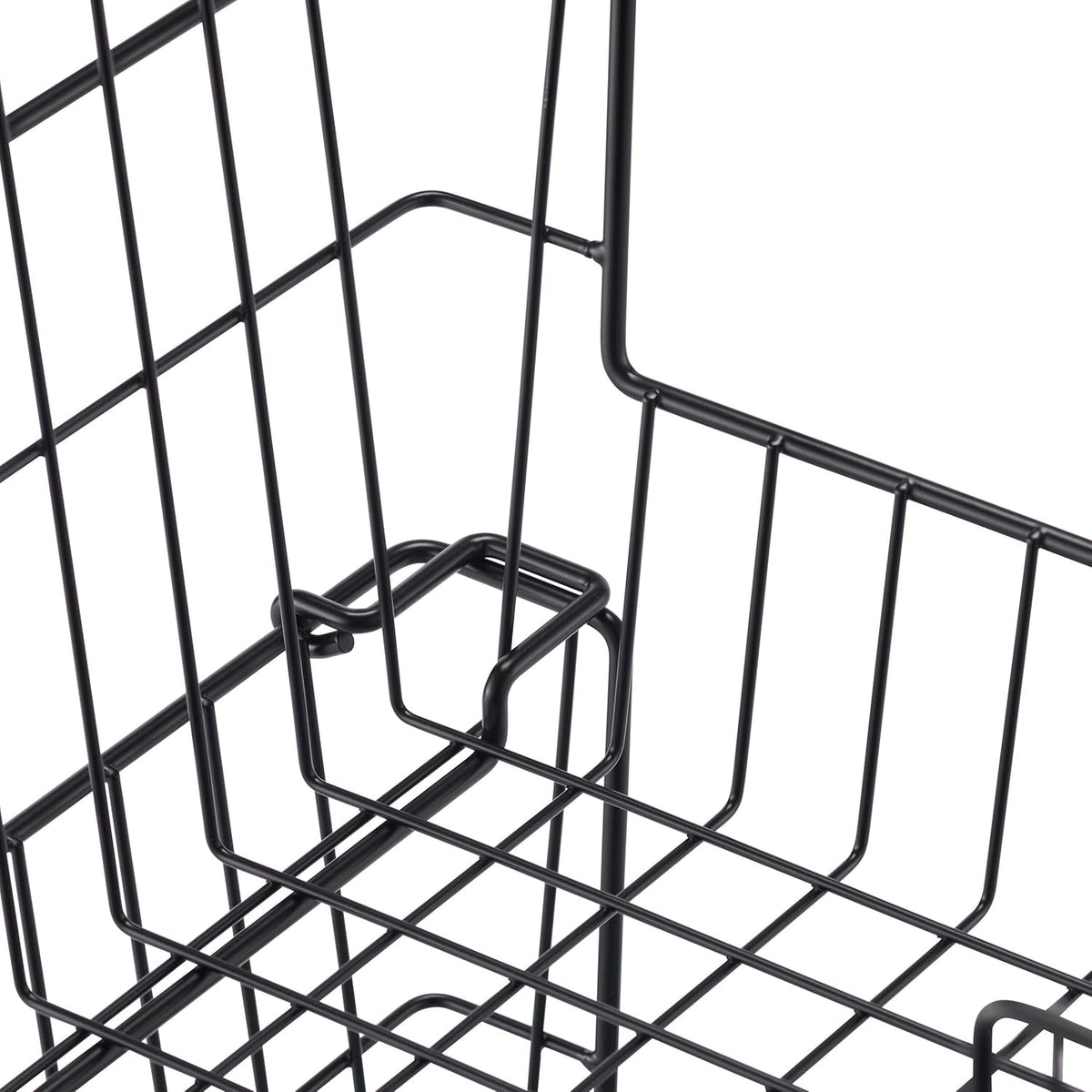 TRINITY 2-Pack Stackable Metal Wire Storage Baskets With Handles, EcoStorage Chrome, 11 Inches