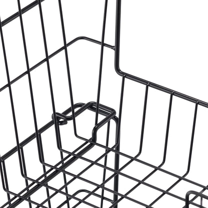 TRINITY 2-Pack Stackable Metal Wire Storage Baskets With Handles, EcoStorage Chrome, 11 Inches