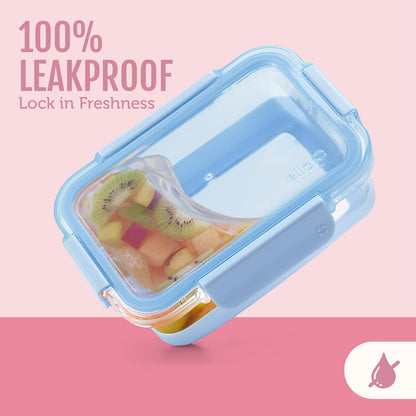Ello Duraglass 3.4 Cup Meal Prep 10Pc,Set,Glass Food Storage Container with Silicone Sleeve and Airtight BPA-Free Plastic Lids,Dishwasher,Microwave & Freezer Safe,Evening Orchard,5 Count (Pack of 2)