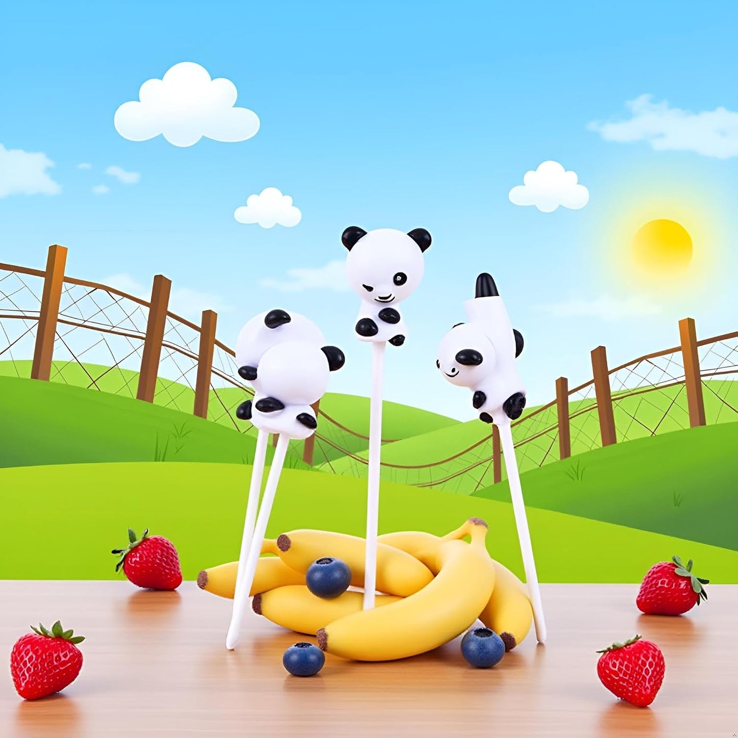 8Pcs White Cute Fun Bento Picks,Food Picks for Kids,School Lunch Accessories for Kids,Cute Animal Fruit Toothpicks,Fruit Food Toothpicks,Lunch Bento Box Picks for Toddler Cocktail Picks Bar Tools
