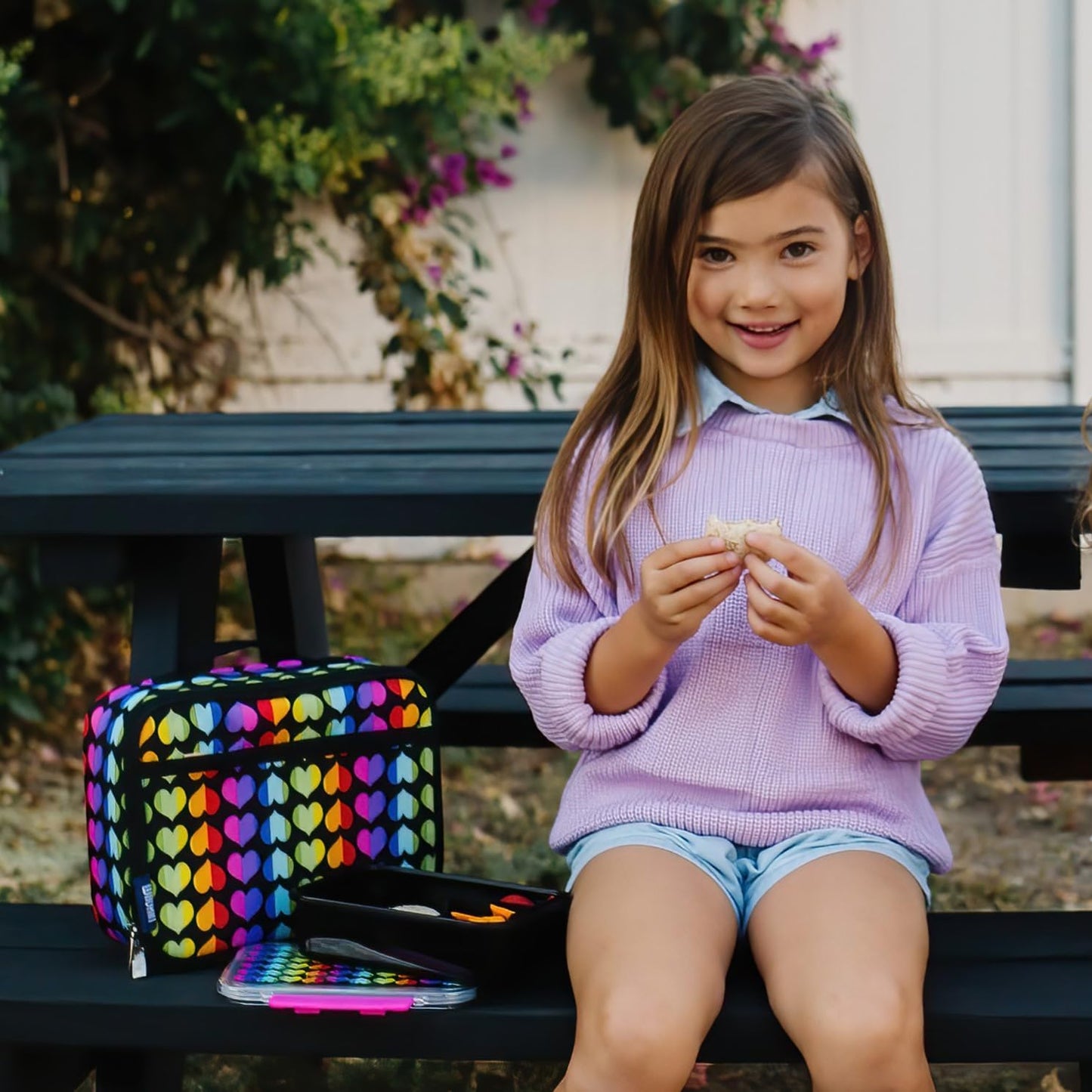 Wildkin Kids Insulated Lunch Box, Keeps Food Hot or Cold, BPA-Free with Mesh Pockets & Easy-Clean Lining – Ideal for School, Travel & Daycare – Holographic