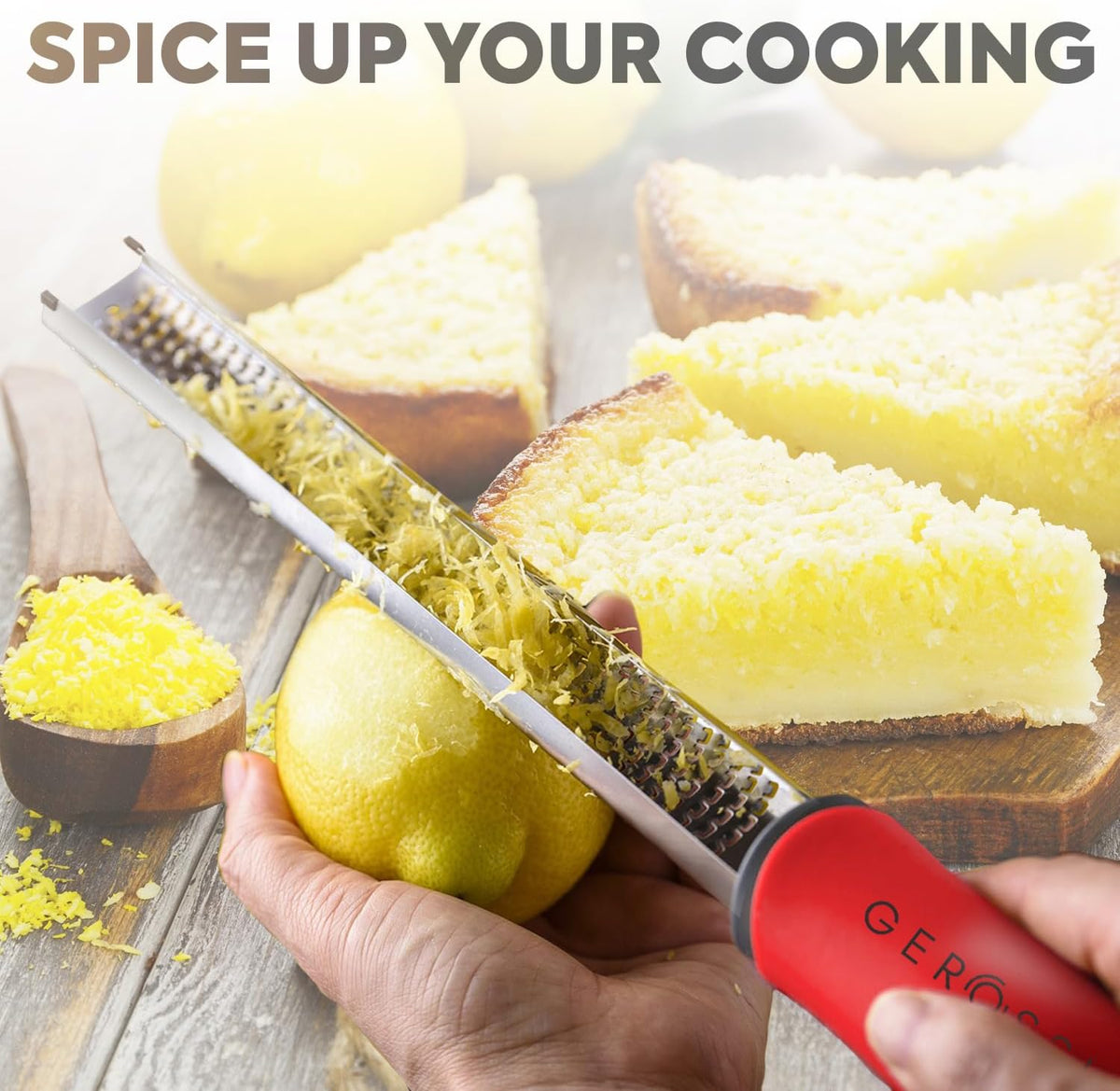 Stainless Steel Lemon Zester with Handle, Citrus Zester Grater for Cheese