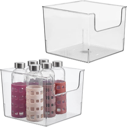 iDesign Open-Front Storage Bin, Clear | Kitchen, Pantry, Bathroom, Home Office, Made in USA