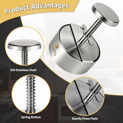 KickFry Hamburger Press Patty Maker - 4.5" Stainless Steel Patty Press Mold