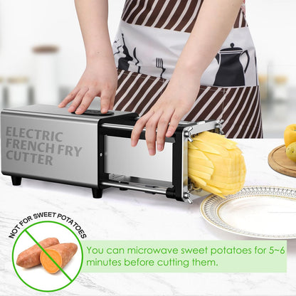 YOTAN Electric French Fry Cutter, French Fry Cutter Stainless Steel