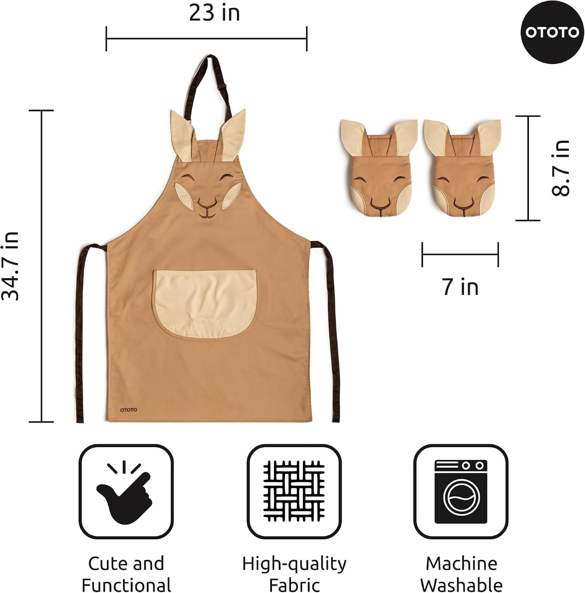 New - OTOTO Batlicious Oven Mitts and Pot Holders Sets - Heat Resistant Trivets for Hot Dishes, Cooking Goth Kitchen Decor, Cute Accessories, Pot Holders, Spooky Halloween Bat Moon Witchy Gifts