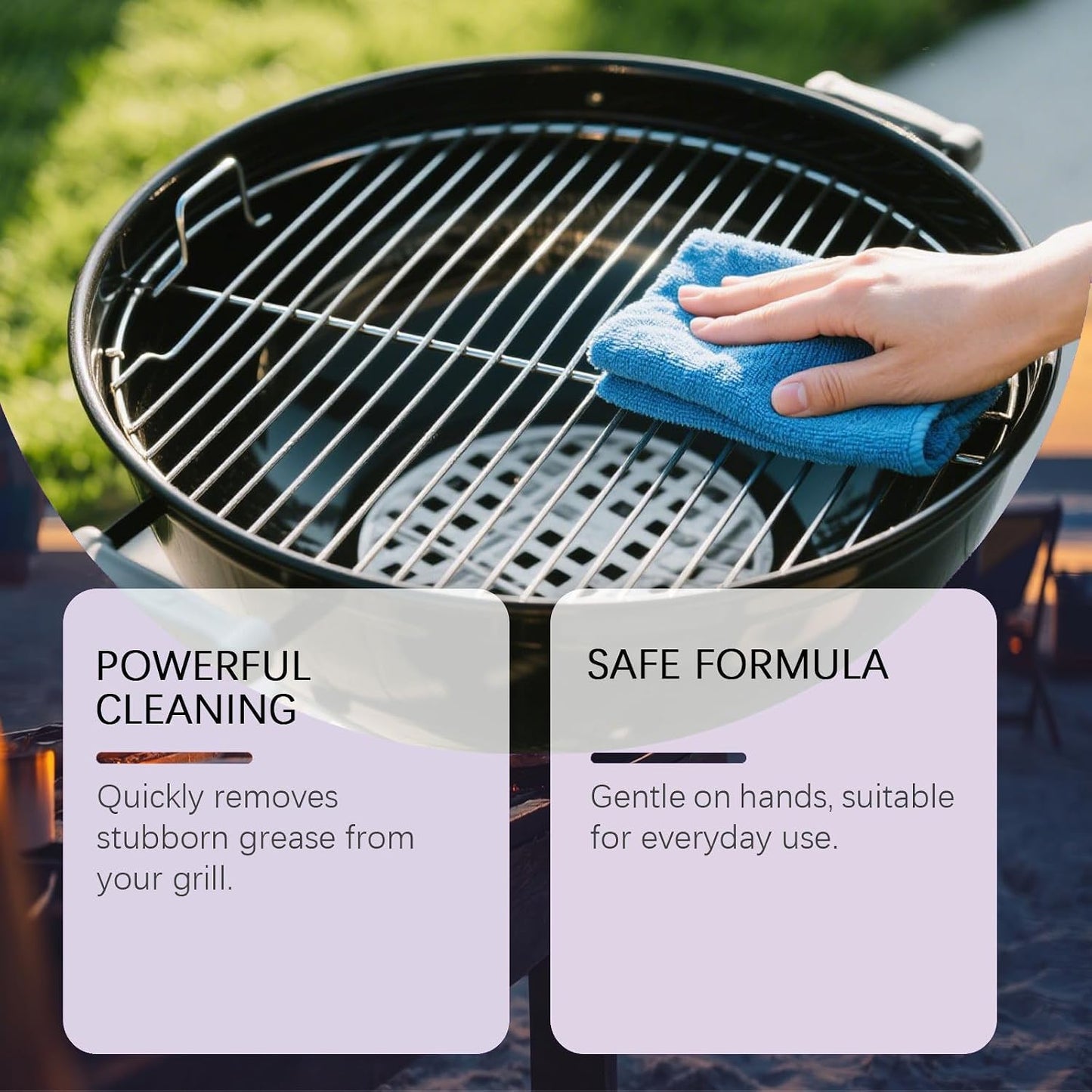 Fast-Acting Heavy-Duty Grill Degreaser Spray, BBQ Heavy Duty Degreaser Grill, Outdoor Grills Cleaner, For Kitchen Grates and Racks, Electric Smokers, Burnt Food & Grease (2PCS)