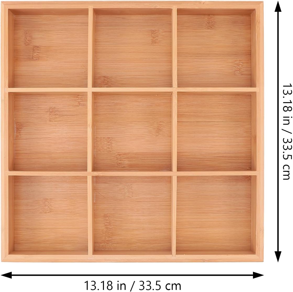 Cabilock Nine-Grid Vegetable Tray 12.99In Divided Serving Platter Practical Kitchen Organizer for Hot Pot Snacks Appetizers Party