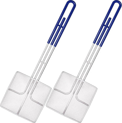 6.5" Square Fine Mesh Spider Strainer for Deep Fryer, 2 Pack