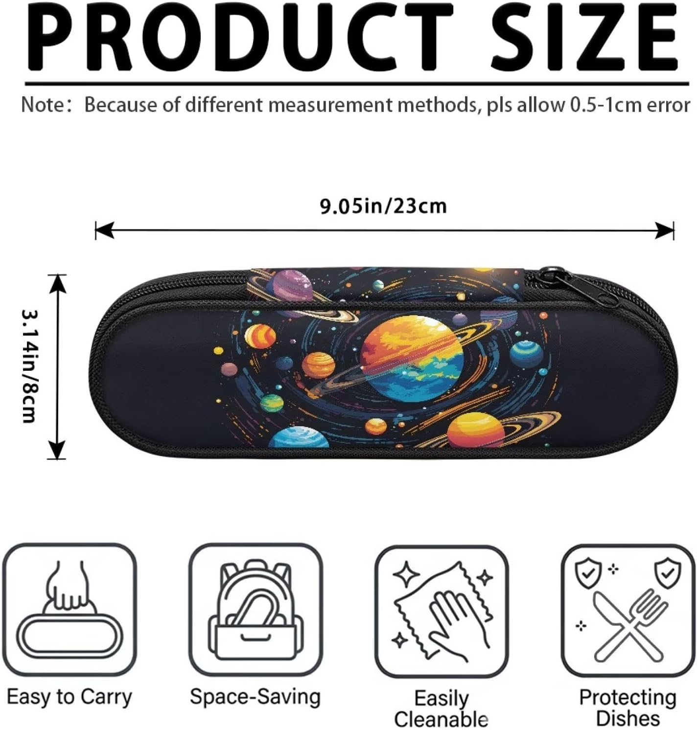 Travel Cutlery Set with Case for Kids Portable Utensil Case Reusable Silverware Pouch for School Travel Lunch Capybara Flower