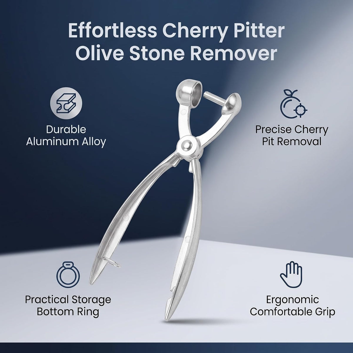 Milltrip Aluminum Alloy Cherry Pitter Tool, Hand Cherry Stone Remover