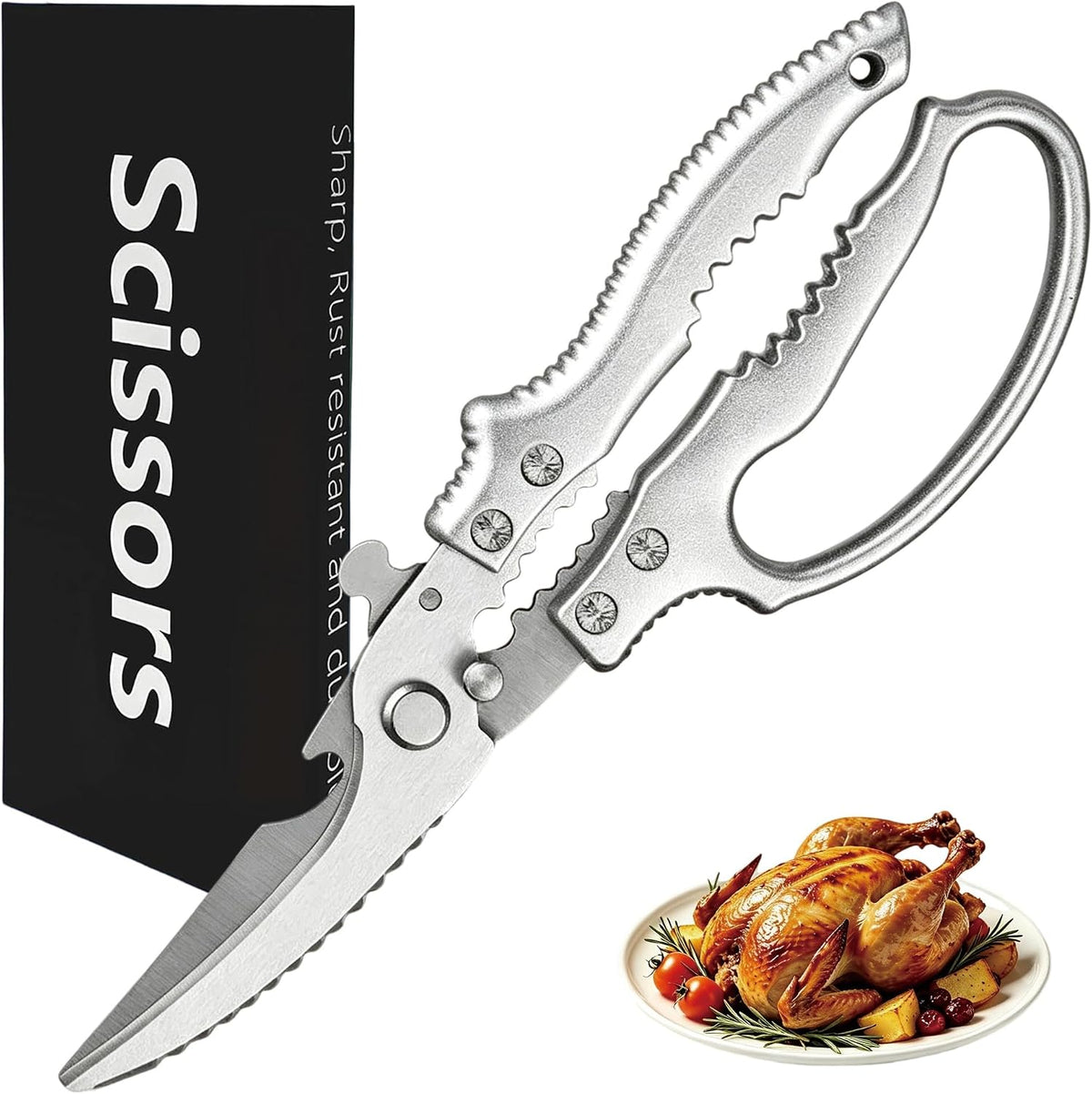 Heavy Duty Poultry Shears, Multi-functional Kitchen Scissors