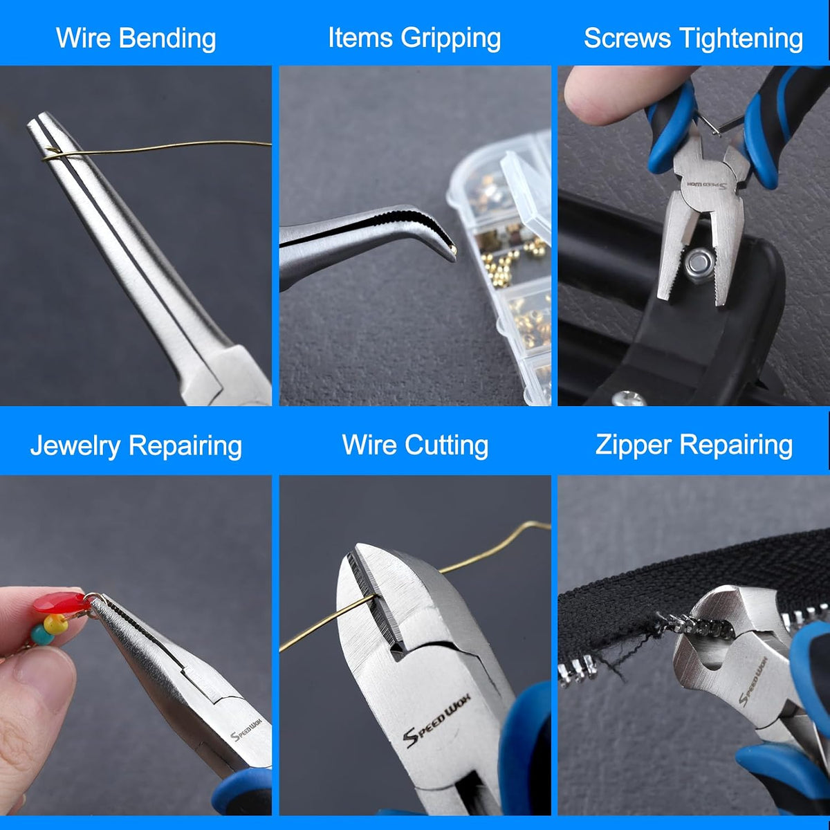 SPEEDWOX Long Reach Bent Needle Nose Pliers With Smooth Jaw Angled Needle Nose Pliers For Jewelry Making Fish Bone Pliers Tweezers Bent Chain Nose Pliers For Wire Bending And Small Object Gripping