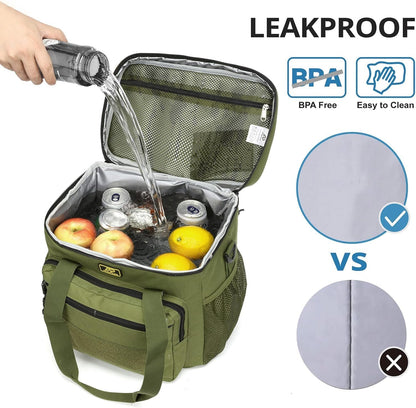 Lunch Box for Men, Tactical Lunch Bag MOLLE Webbing Leakproof Insulated Lunch Cooler Women Adult Meal with Adjustable Shoulder Strap Lunch Pail (Blue)