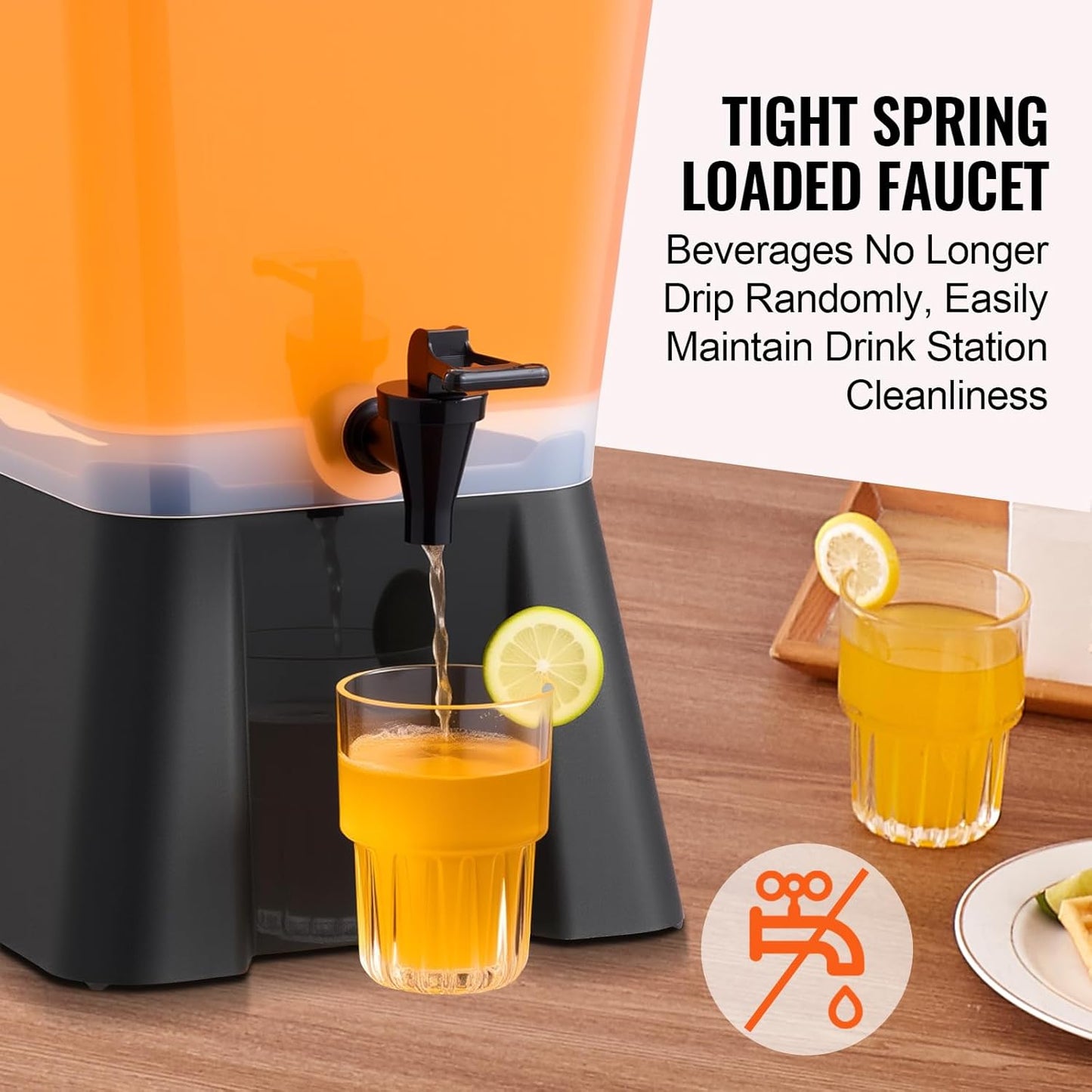 VEVOR Beverage Dispenser, 3 Gallon x 2 Drink Dispensers for Parties, Plastic Juice Dispenser with Stand Spigot Lid, Iced Tea Lemonade Juice Water Dispenser, for Restaurants, Hotels, Parties