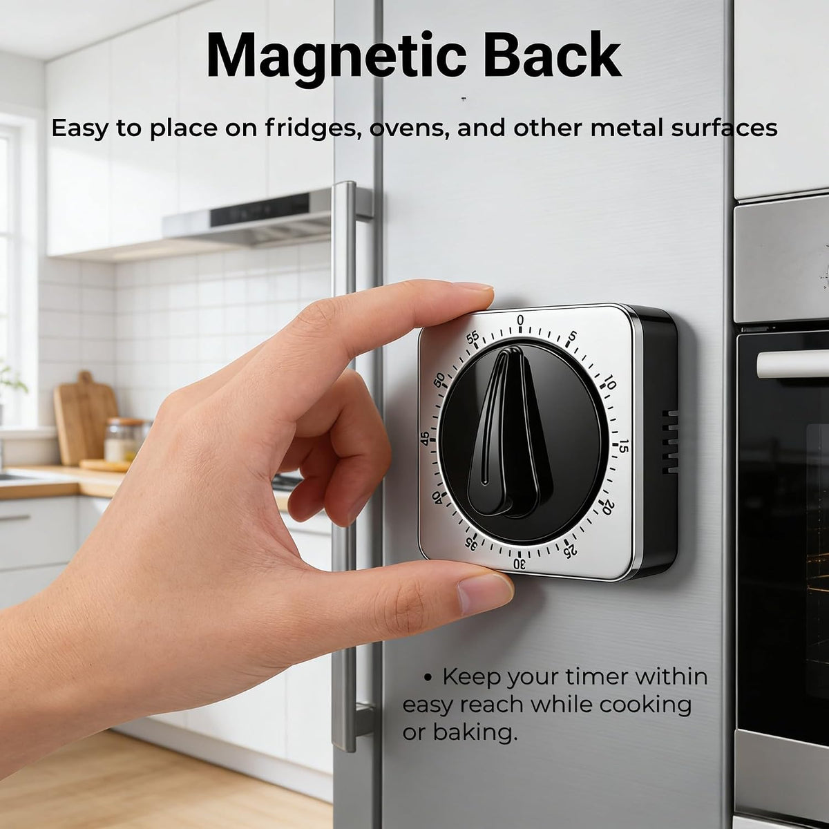 Searon Kitchen Timers for Cooking, Mechanical Wind-Up Timer, Magnetic