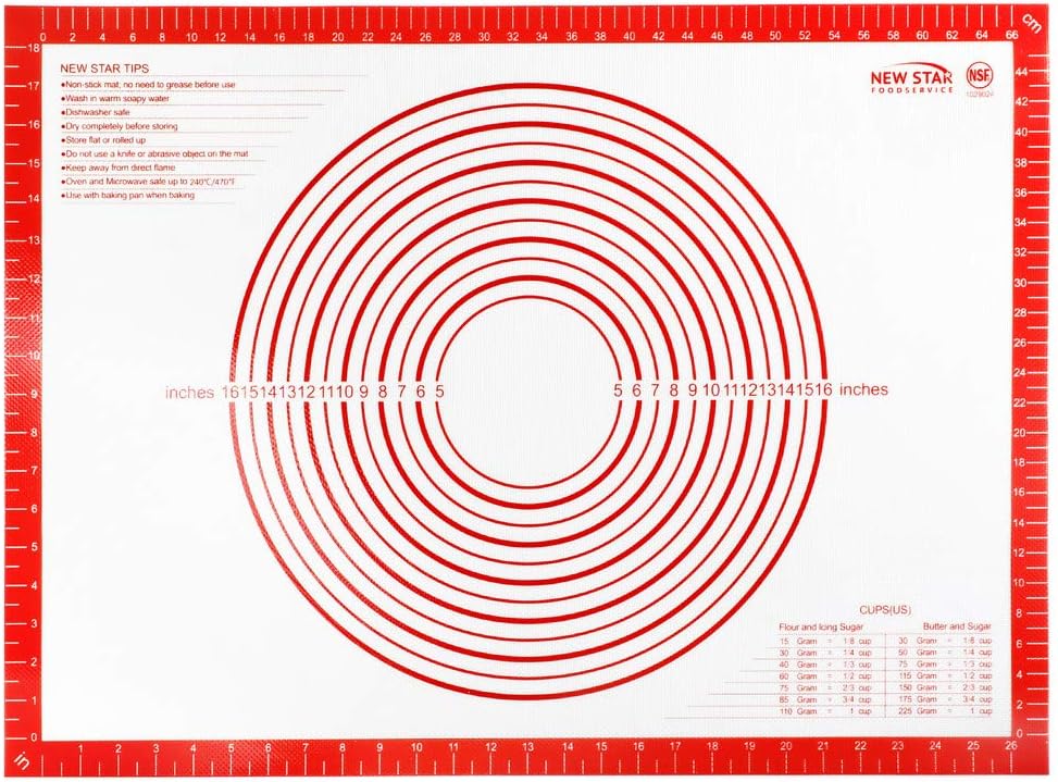 New Star Foodservice Silicone Pastry Mat, 20 x 28 Inch
