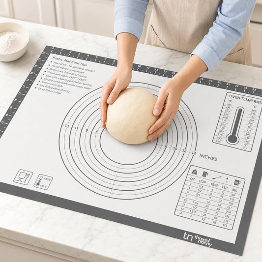 XL Silicone Pastry Mat for Baking Dough Mat, Extra Large 28x20 inches Grey