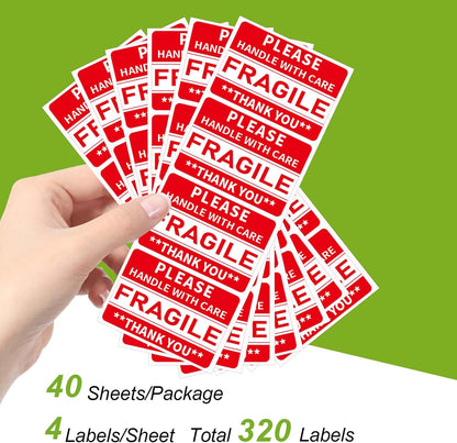 Removable Label Stickers for Organizing -320PCS 3 x 2 inch Waterproof Handwrite Blank Labels, School, Home, Business for Plastic Bins, Folders, Freeze Food (White)