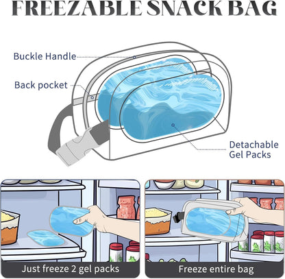 Cerbonny Freezable Cooler Bag for Work/School Travel - Mini Insulated Bag Fit For Yogurt