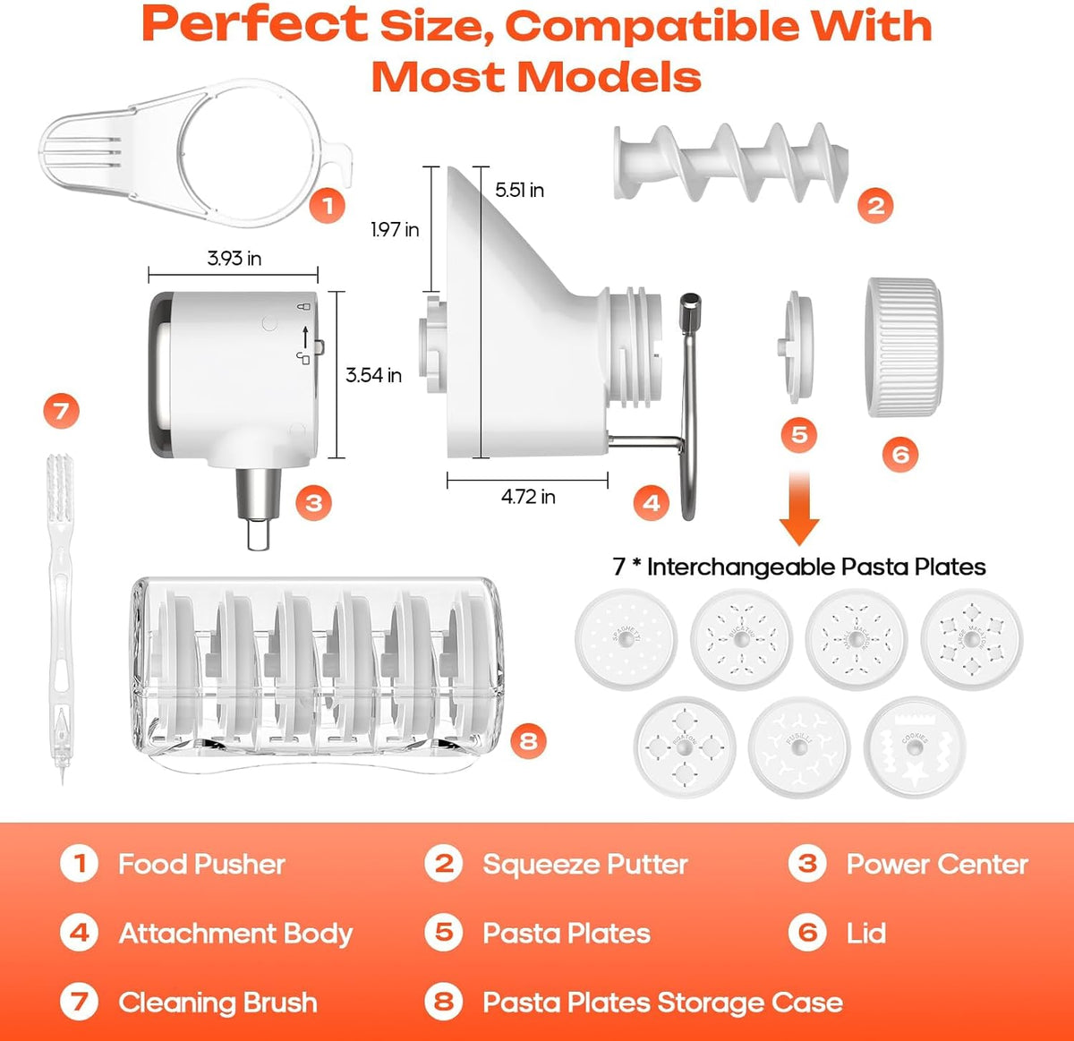 Gourmet Pasta Press Attachment for KitchenAid Stand Mixers