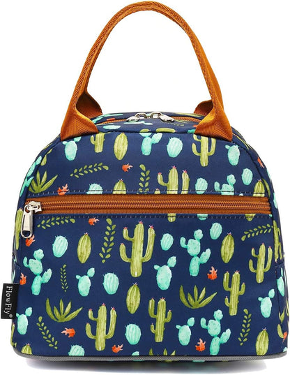 FlowFly Insulated Lunch Cooler Bag - Tote Bag Organizer for Women/Men, Black - Colors B