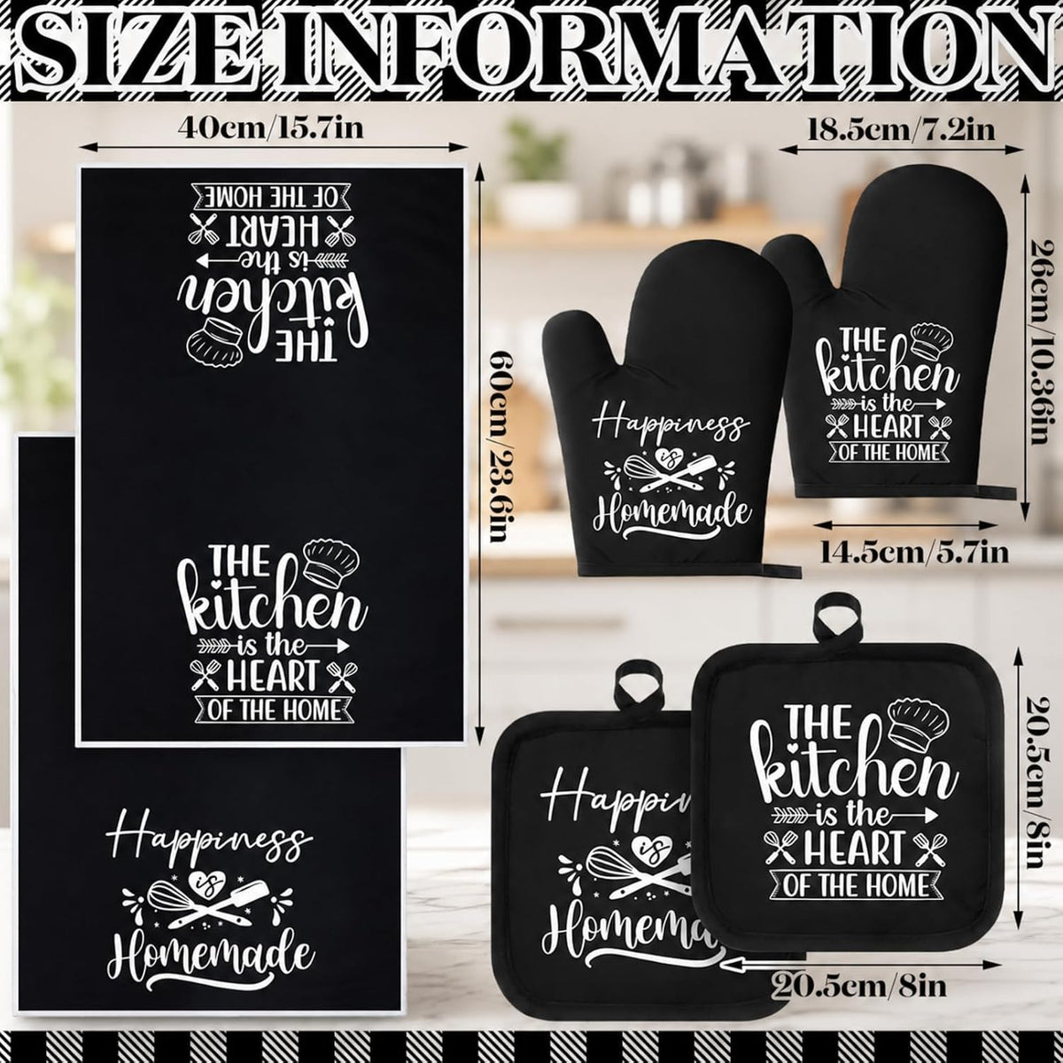 Sratte 6 Pcs Farmhouse Kitchen Decor Accessories Set