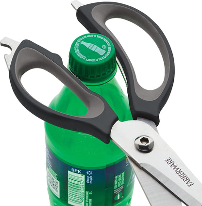 Farberware 4-in-1 Kitchen Scissors, High Carbon Stainless Steel, Black