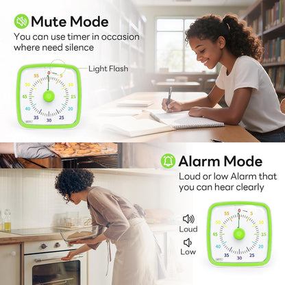 Yunbaoit Visual Timer with Night Light, 60 Minute Countdown, Light Blue