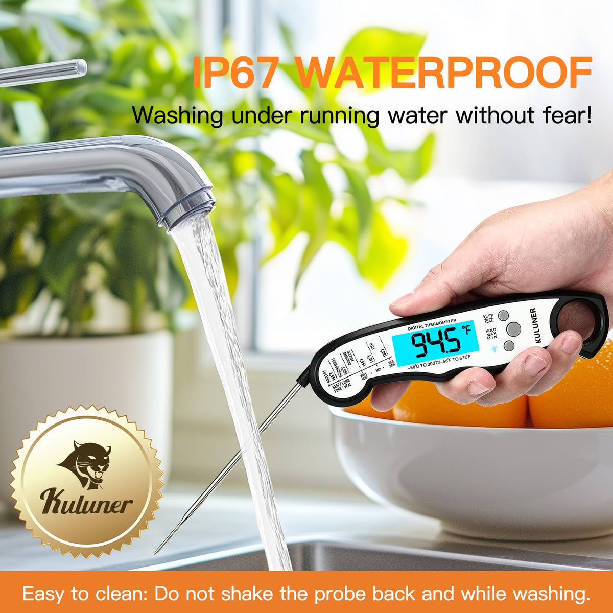 KULUNER Digital Instant Read Meat Thermometer for Cooking, Food,Grill