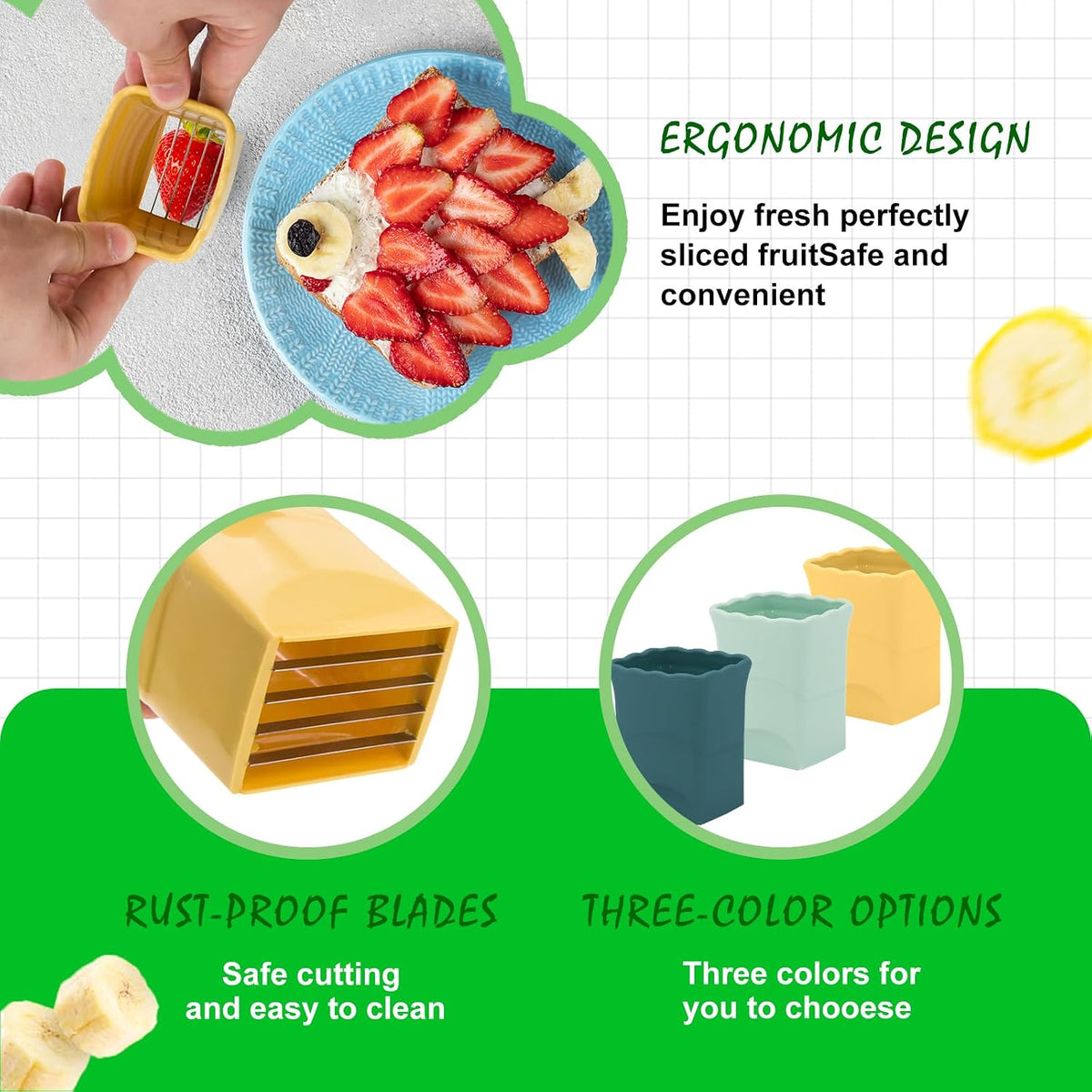 CEHNCEH Fruit Slicer Cup Strawberry Hard-Boiled Egg