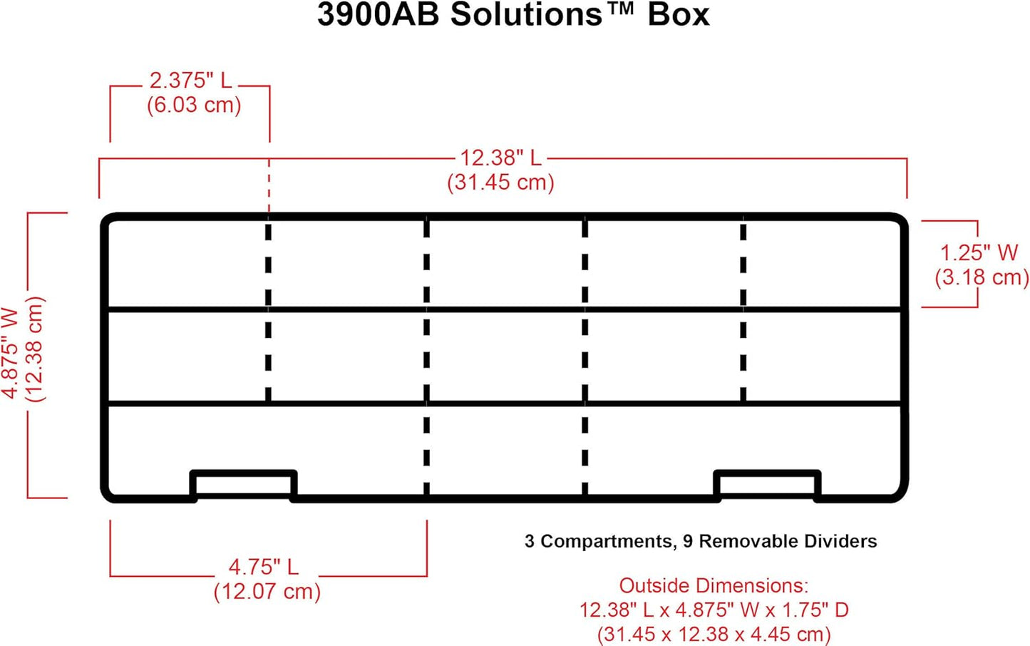 ArtBin Large Solutions Box Clear Art & Craft Organizer with Dividers - Plastic Storage Case for Convenient and Versatile Storage - Ideal for Various Craft Supplies