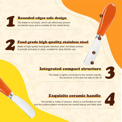 Butter Spreader Knife Set, 2 Pack Butter Knives and Cheese Knives