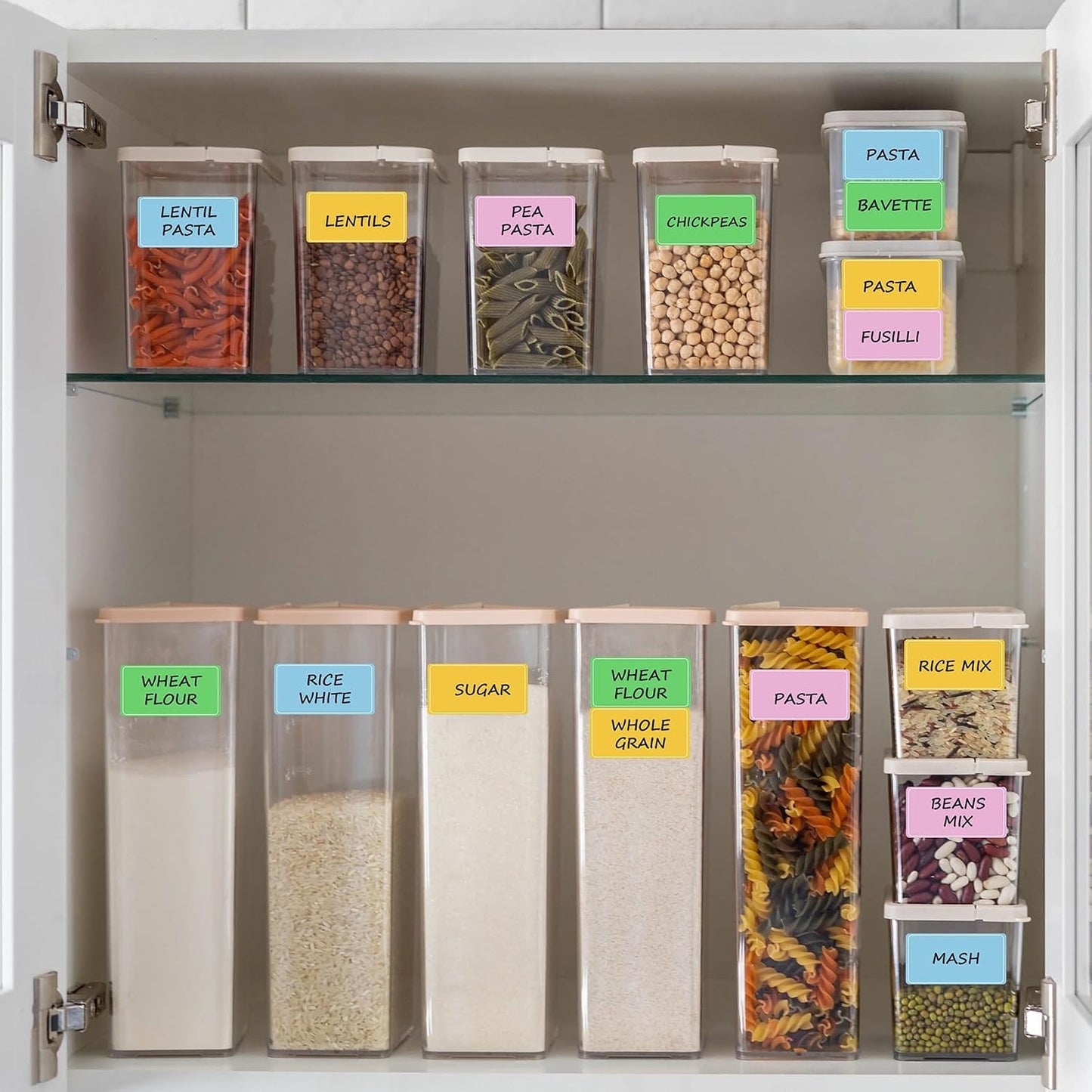 480 Pcs Dry Erase Labels, Dry Erase Stickers, Waterproof Sticker Labels, Removable Labels Easy Peel Off, Reusable Sticky Notes for Food Containers, Office (Retro, Small)