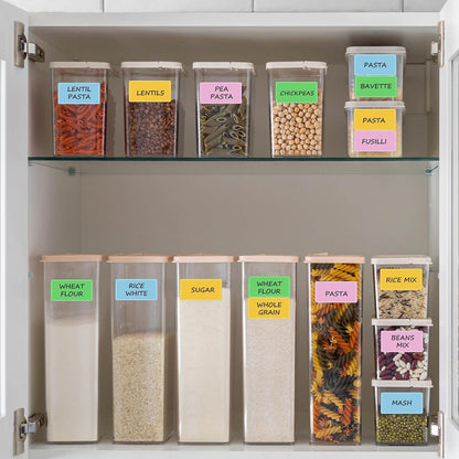 480 Pcs Dry Erase Labels, Dry Erase Stickers, Waterproof Sticker Labels, Removable Labels Easy Peel Off, Reusable Sticky Notes for Food Containers, Office (Retro, Small)