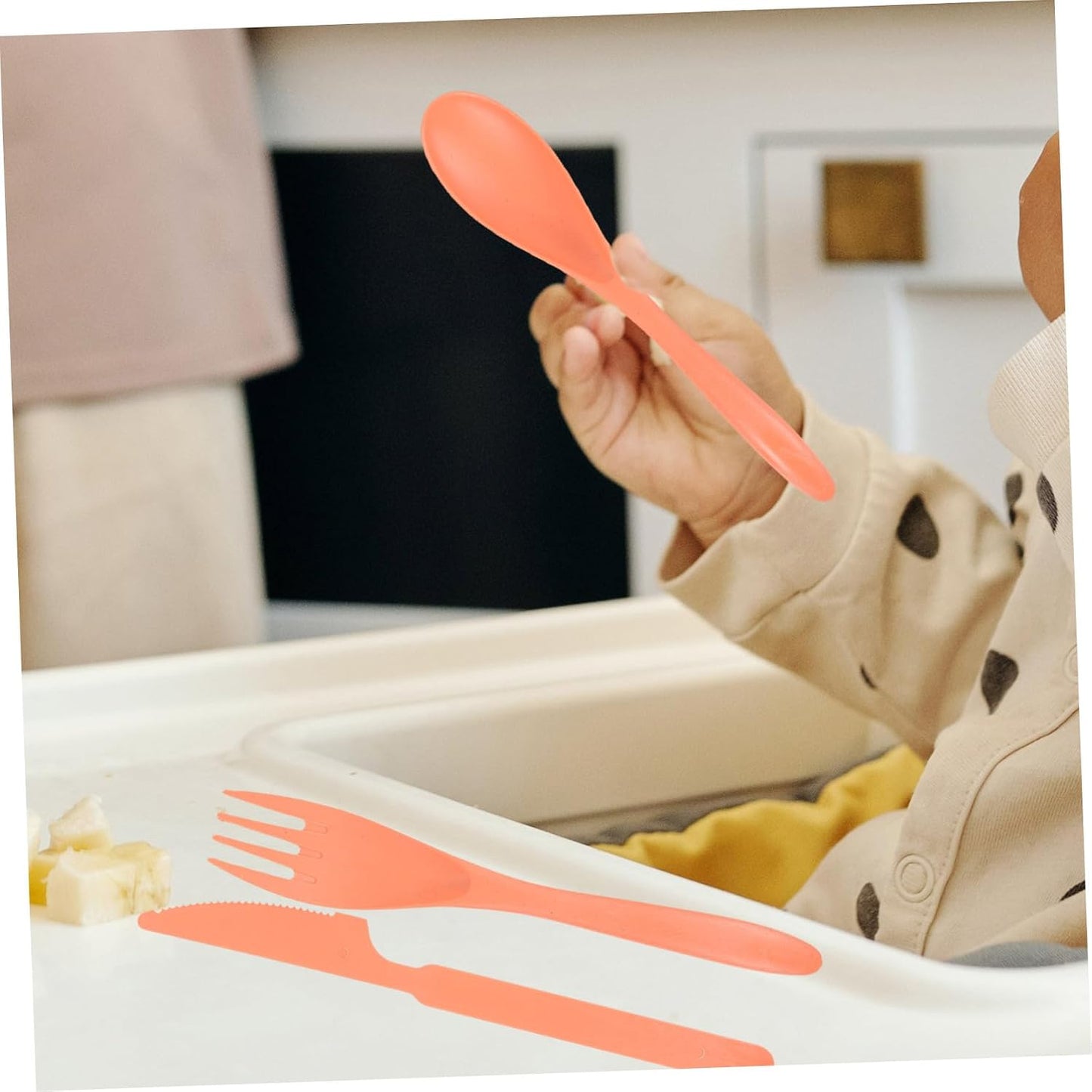 Toddmomy 3 Sets Travel Cutlery Set with Case Wheat Straw Utensil Kit for Lunch Camping School and Picnics Reusable Fork Spoon and Cutter and Travel Tableware
