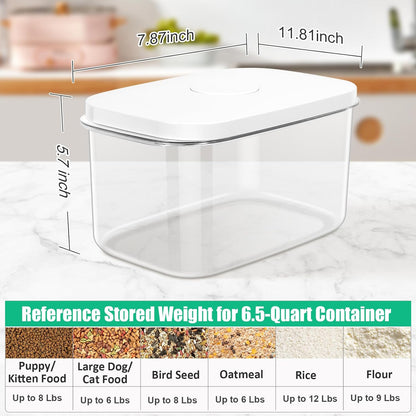 TBMax Dog Cat Food Storage Container 12Lbs with Airtight Flip-up Lid, Large Pet Food Dog Treat Container with Scoop, Airtight Food Storage Bin for Kitchen Organization