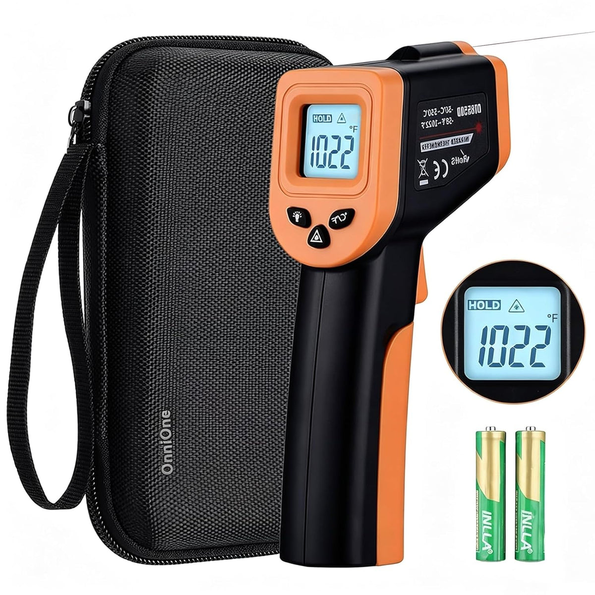 OnniOne Infrared Thermometer Temperature Gun for Cooking -58℉~1022℉