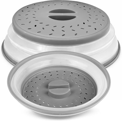 Collapsible Microwave Splatter Cover for Food, 10.5 Inch