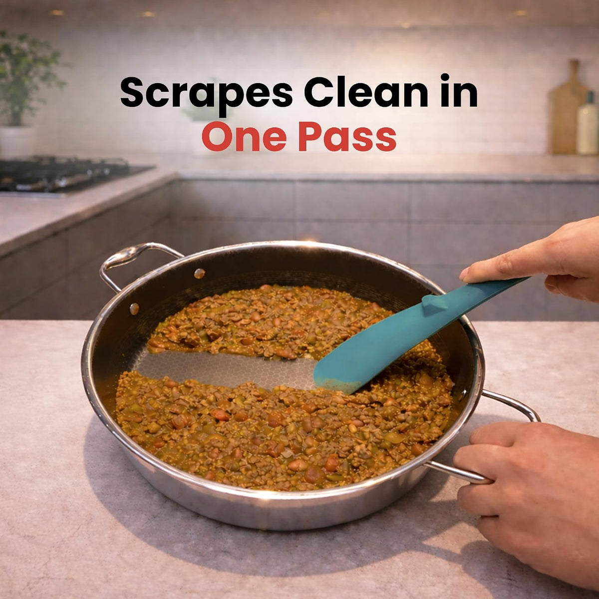 Salbree Seamless Silicone Spatula Spoon Multifunction Scoop Kitchen Spoon