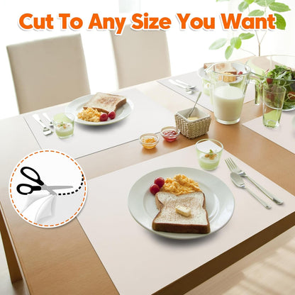 Extra Large Silicone Mat, 84”x24” Heat Resistant Mats for Countertop, Cuttable Waterproof Kitchen Counter Mat, Multipurpose Countertop Protector Mat, Silicone Mats for Kitchen Counter (Translucent)