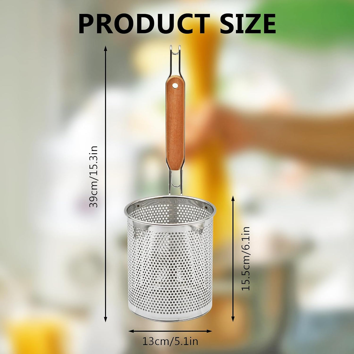 Stainless Steel Pasta Strainer, 2pcs Noodle Strainer Pasta Baskets