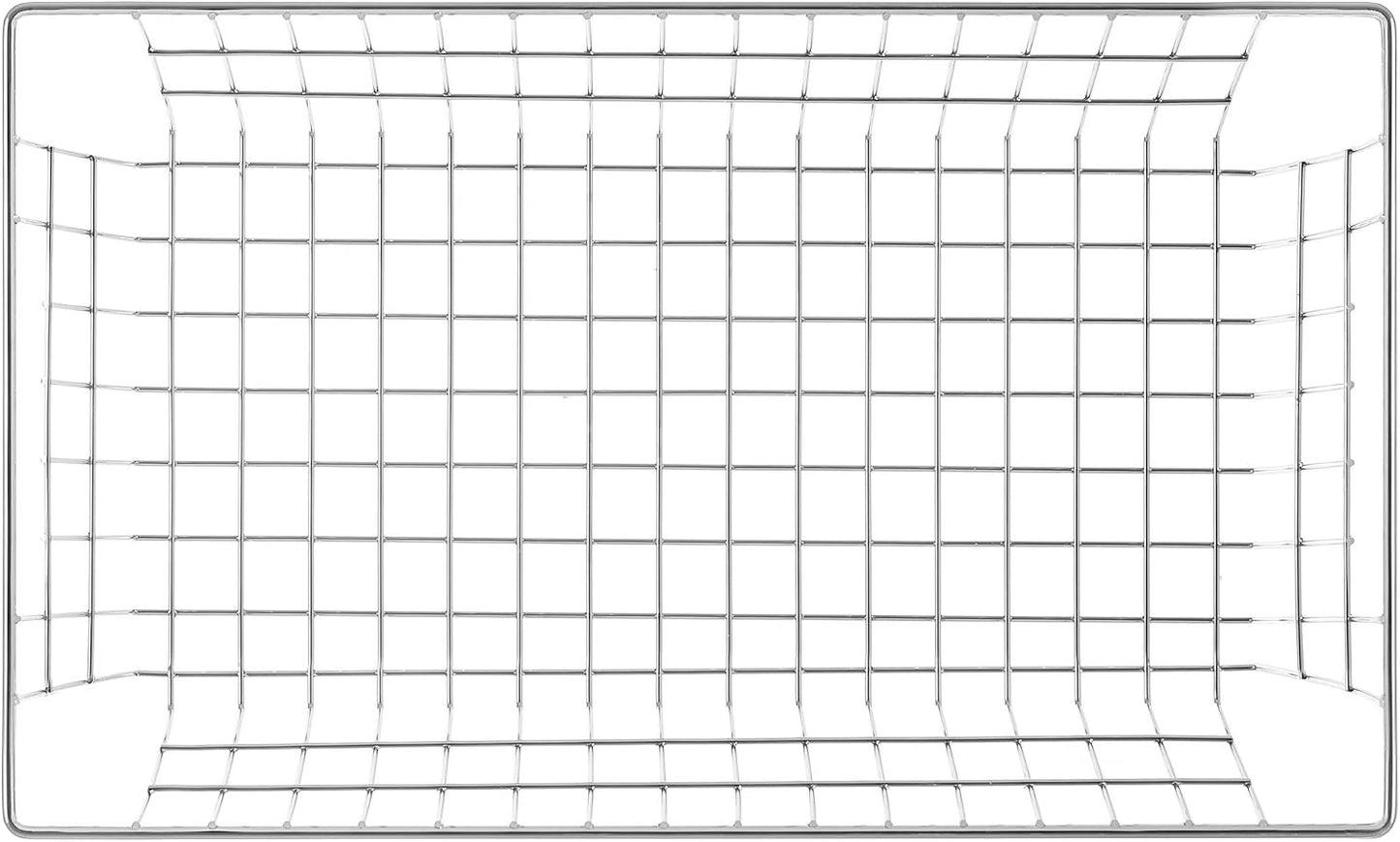 Slideep Wire Baskets Farmhouse Freezer Organizer Storage Bin Basket with Handles, Food Storage for Kitchen Cabinets, Pantry, Closet, Bedroom, Bathroom, Office 3 Pack